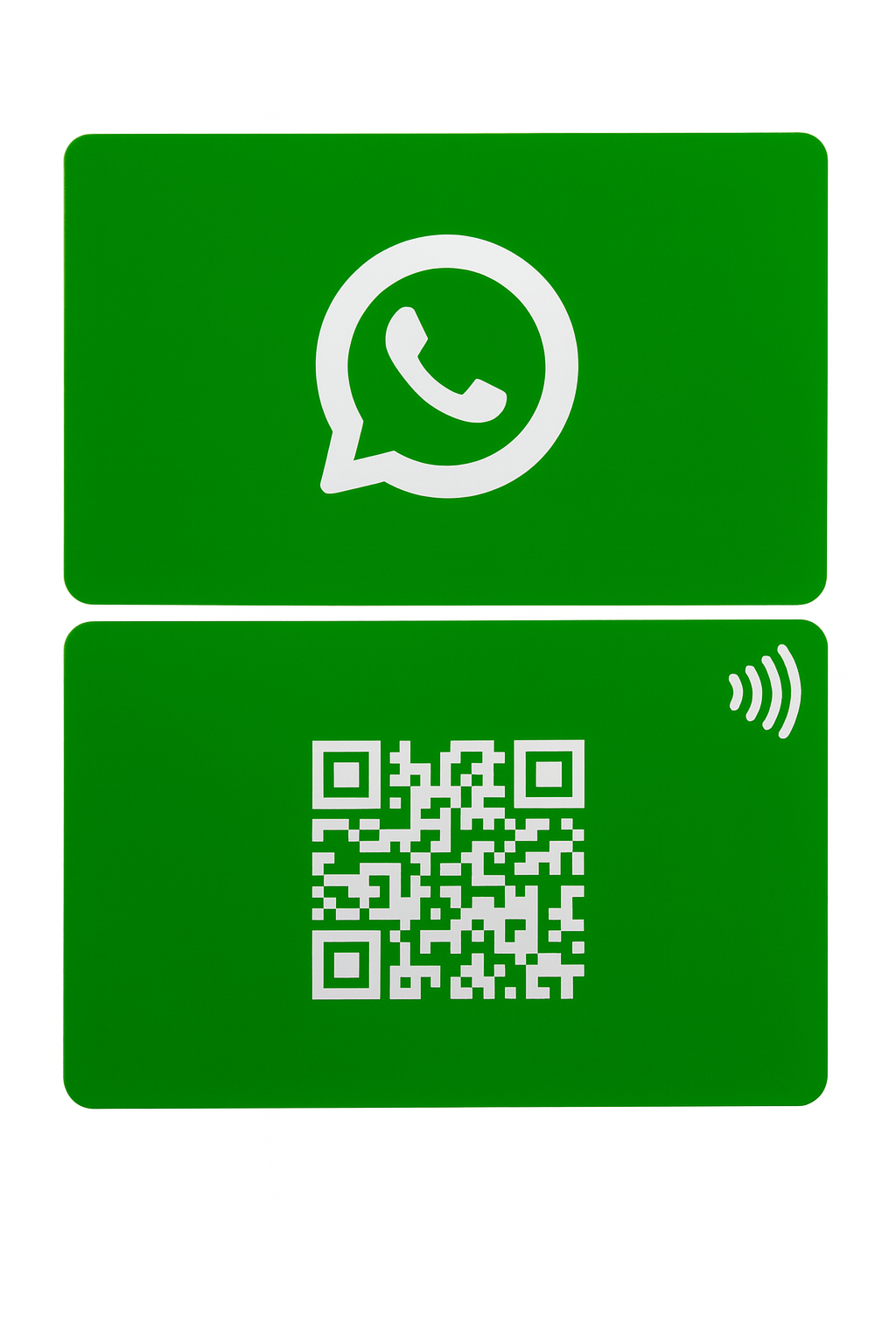 Tarjeta NFC para compartir Whatsapp via NFC y QR (Diseño de la foto)
