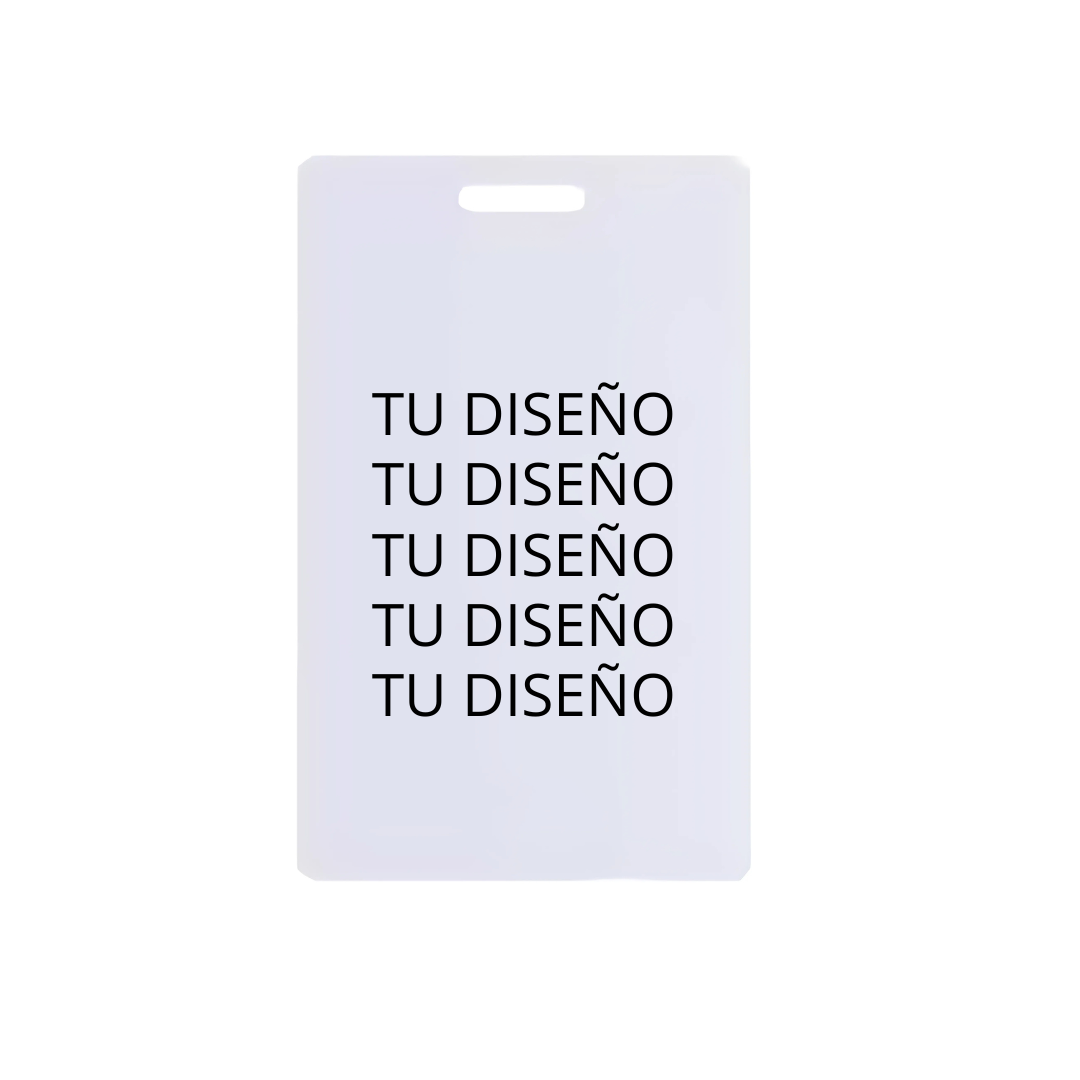Credencial NFC personalizada con espacio para colgante (Plastico)