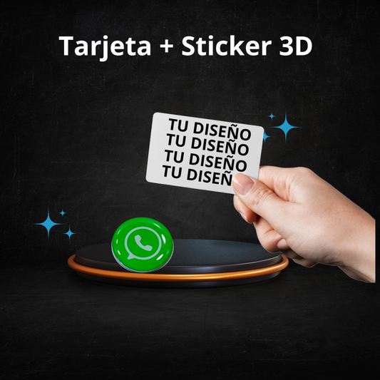 Combo Tarjeta NFC personalizada + Sticker + Tarjeta de presentación virtual.