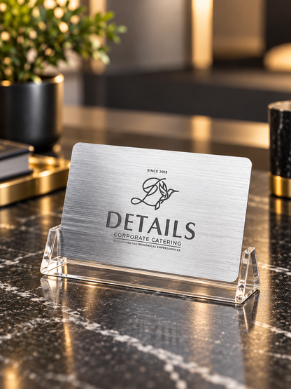 Tarjeta NFC de metal personalizada por grabado laser + Tarjeta de presentación virtual