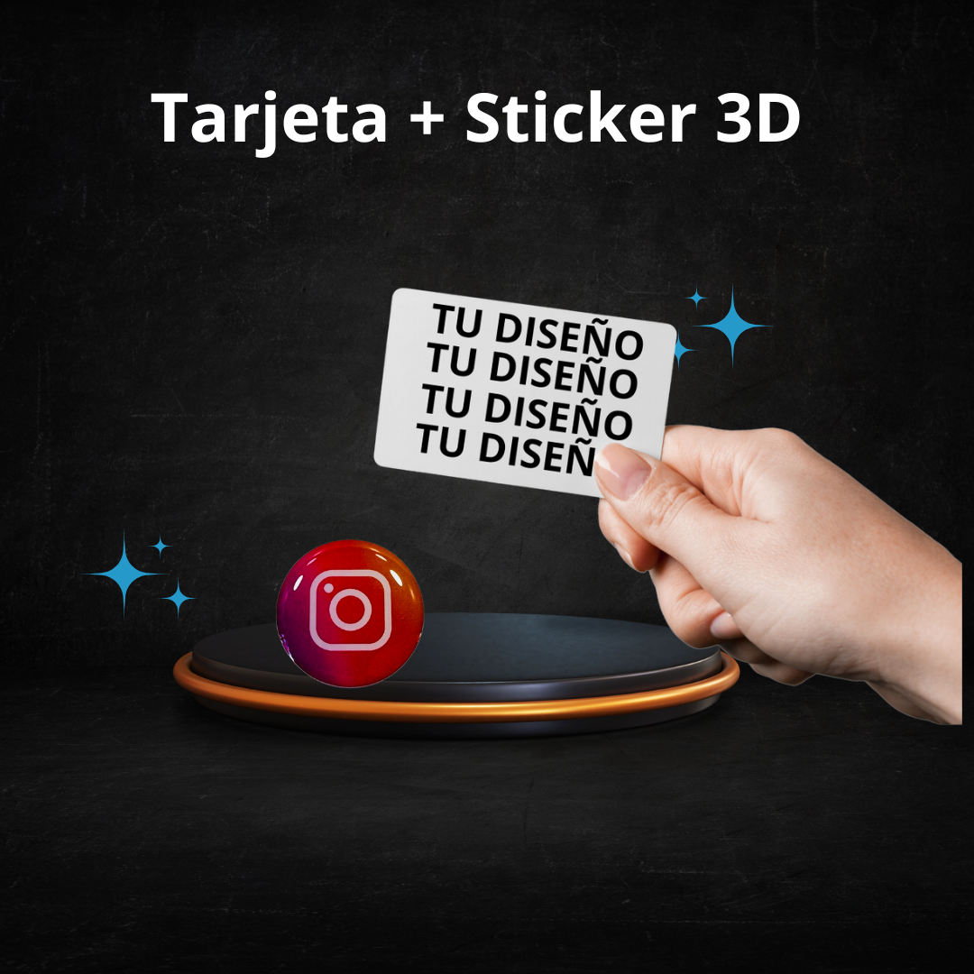 Combo Tarjeta NFC personalizada + Sticker + Tarjeta de presentación virtual.