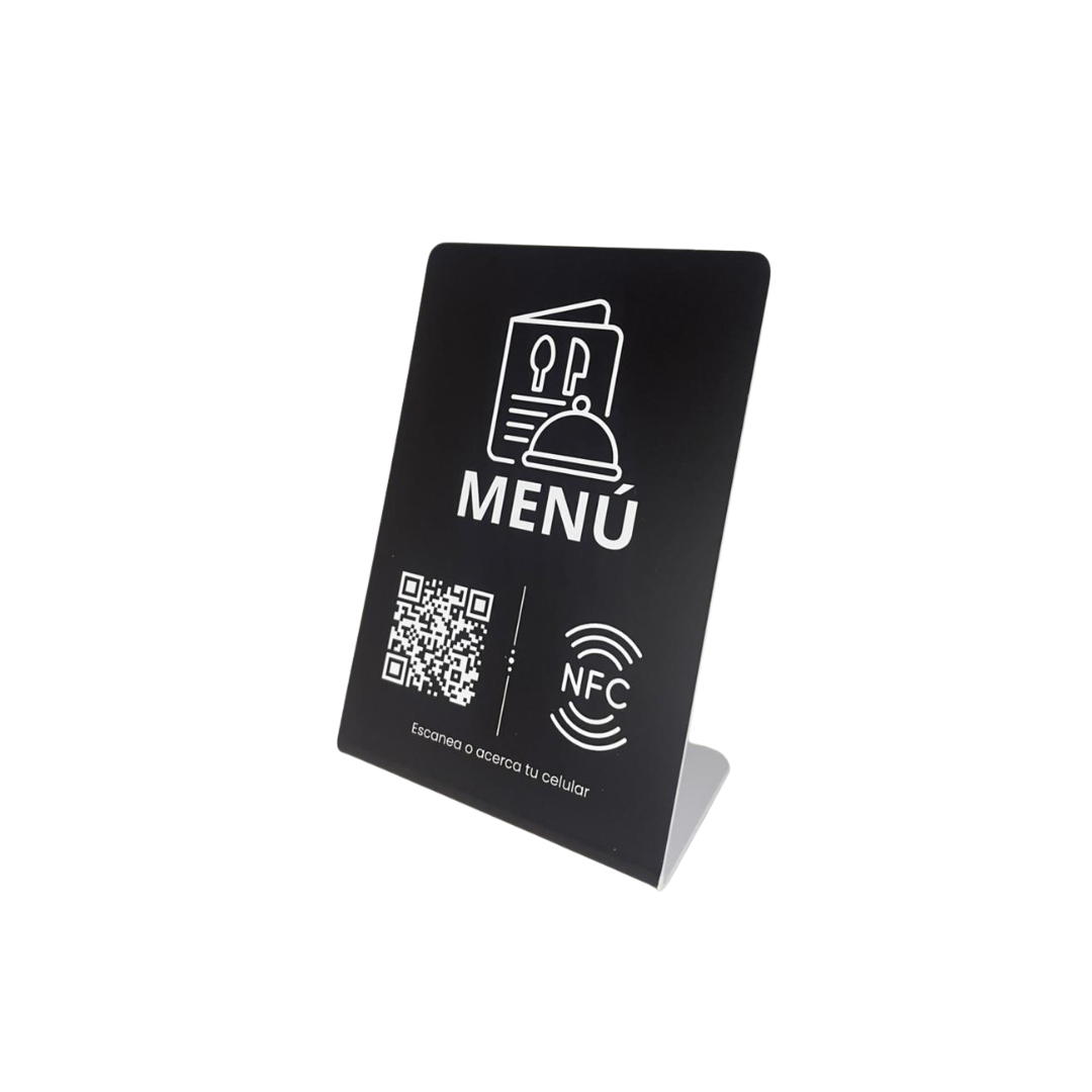 Acrilico NFC para compartir menú (Diseño tal cual la foto)