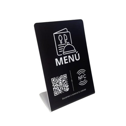 Acrilico NFC para compartir menú (Diseño tal cual la foto)