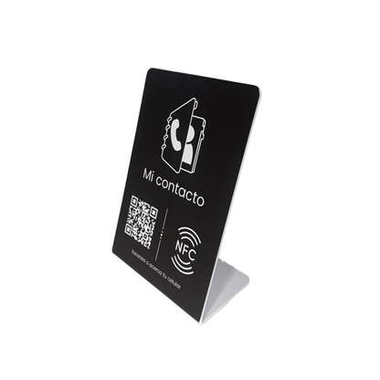 Acrilico NFC para compartir contacto + perfil digital ( Diseño tal cual la foto )