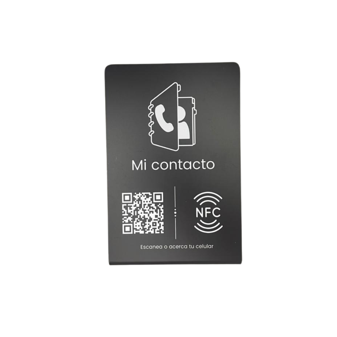 Acrilico NFC para compartir contacto + perfil digital ( Diseño tal cual la foto )