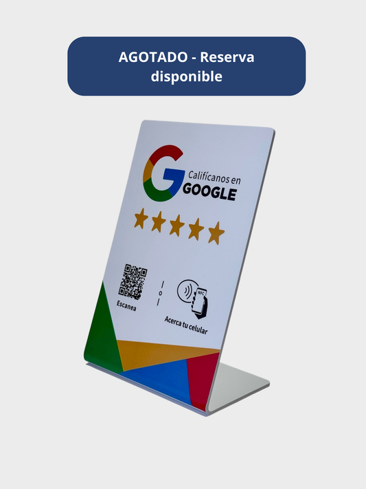 Acrilico NFC para reseñas de google (Diseño de la foto)