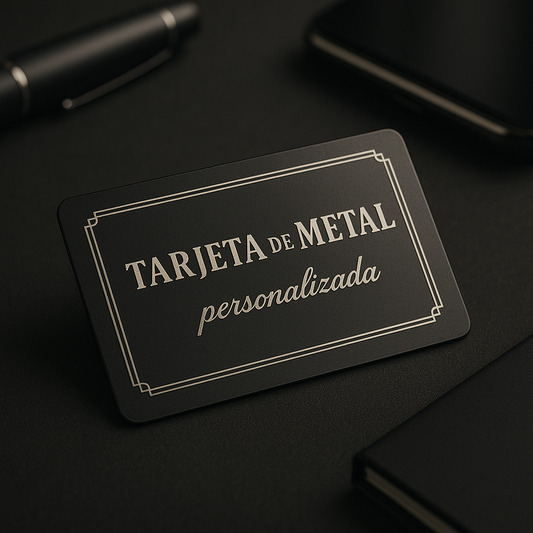 Tarjeta NFC de metal personalizada por grabado laser + Tarjeta de presentación virtual