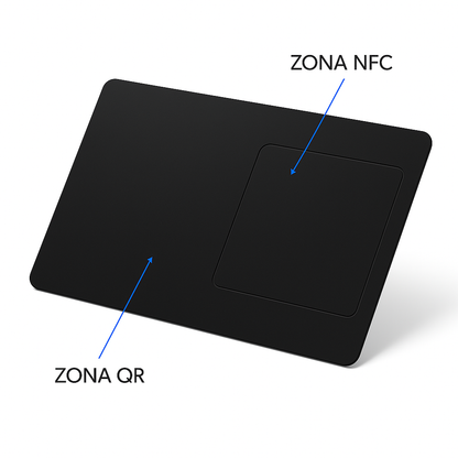 Tarjeta NFC de metal personalizada por grabado laser + Tarjeta de presentación virtual