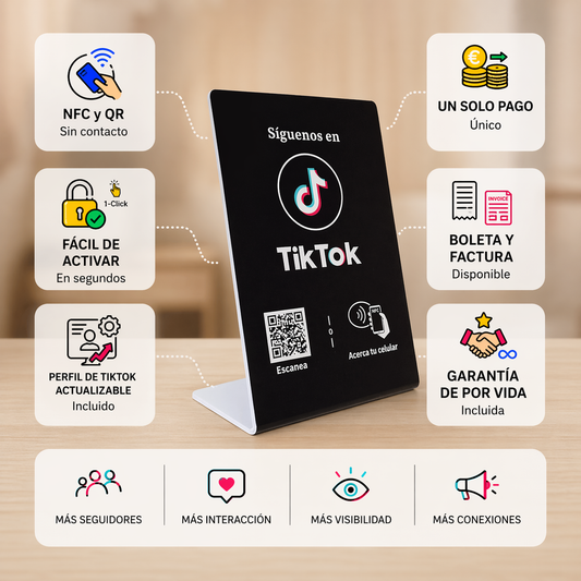 Acrilico NFC para TikTok (Diseño de la foto)