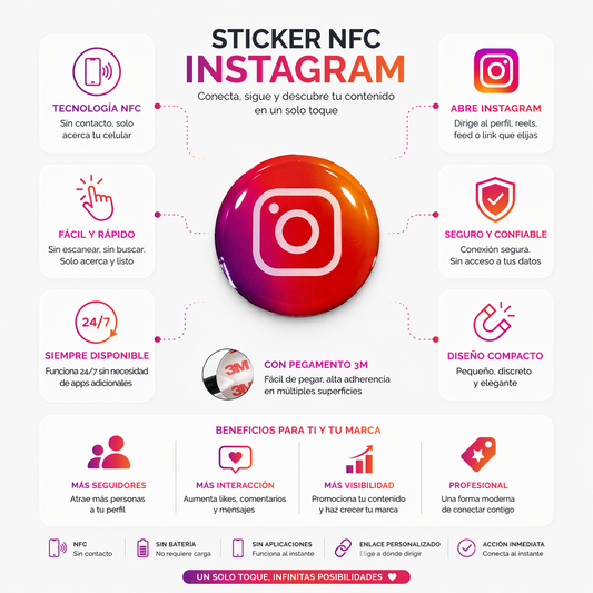 Sticker NFC Instagram (Diseño de la foto)