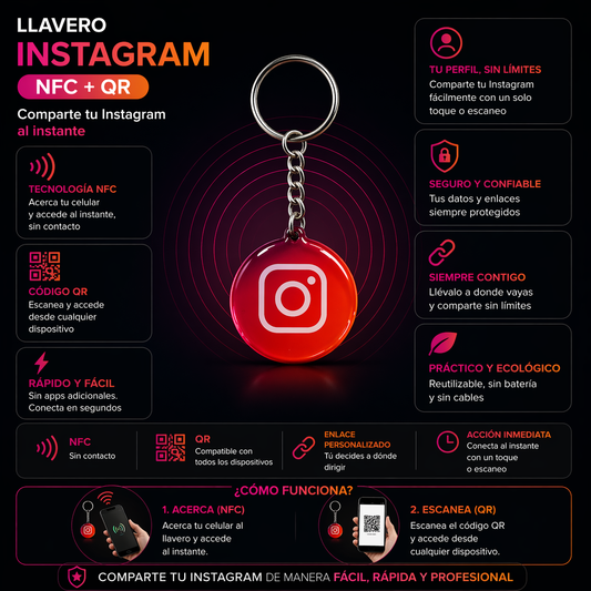 Llavero NFC diseño Instagram