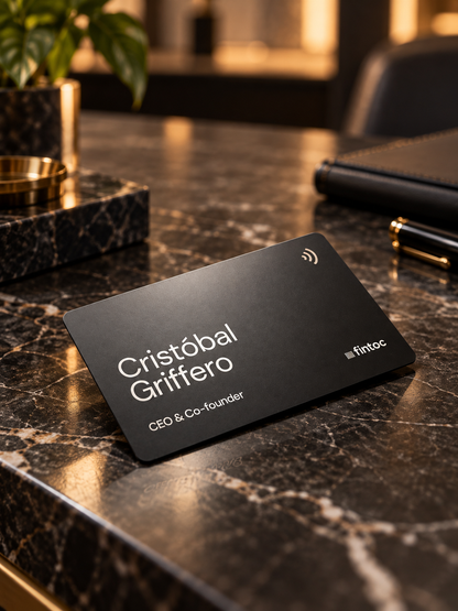 Tarjeta NFC de metal personalizada por grabado laser + Tarjeta de presentación virtual