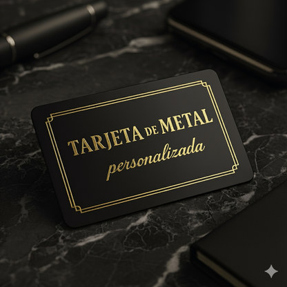 CYBER: 2 UNIDADES Tarjeta NFC de metal personalizada por grabado laser + Tarjeta de presentación virtual