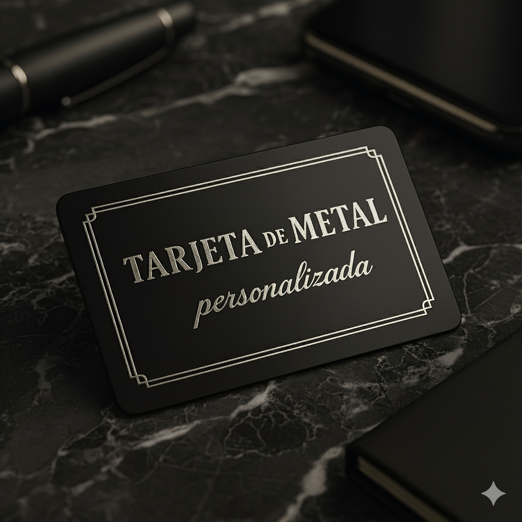 CYBER: 2 UNIDADES Tarjeta NFC de metal personalizada por grabado laser + Tarjeta de presentación virtual