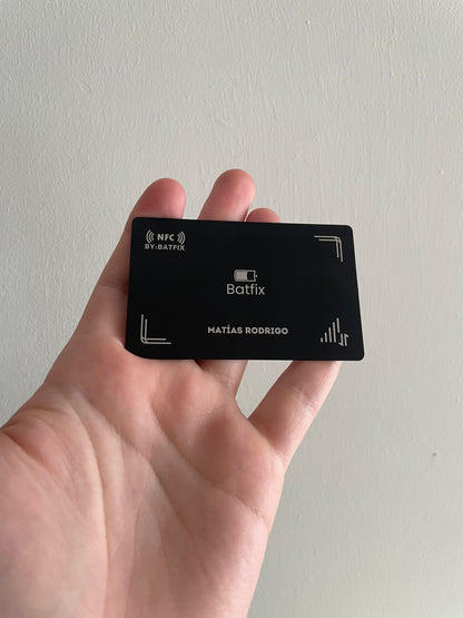 Tarjeta NFC de metal personalizada por grabado laser + Tarjeta de presentación virtual