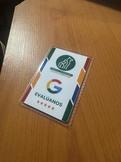 Tarjeta NFC para google reviews con diseño personalizado (Plastico)