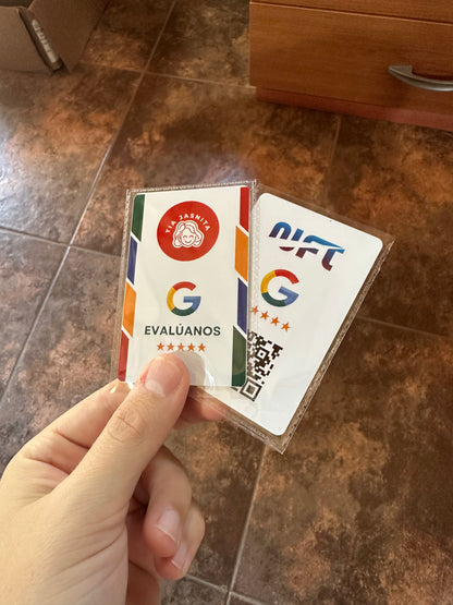 Tarjeta NFC para google reviews con diseño personalizado (Plastico)