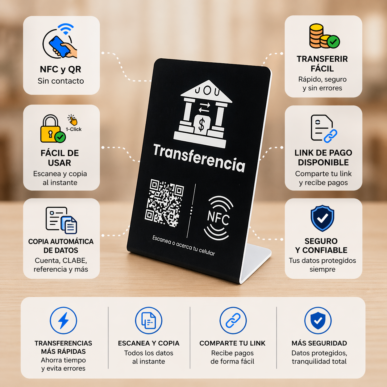 Acrilico NFC para datos de transferencia(Diseño de la foto)