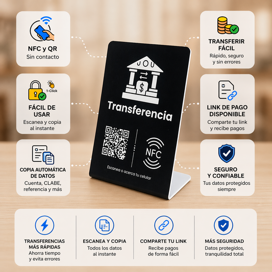 Acrilico NFC para datos de transferencia(Diseño de la foto)