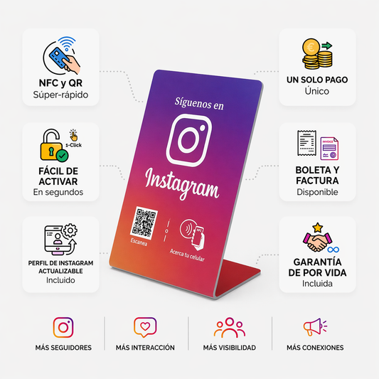 Acrilico NFC para perfil de instagram (Diseño de la foto)