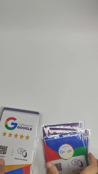 Placa NFC para reseñas de google con pegamento