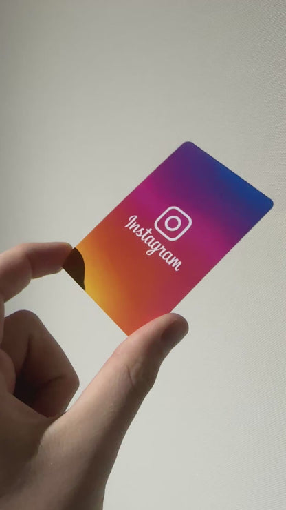 Tarjeta NFC para compartir instagram via NFC y QR (Diseño de la foto)