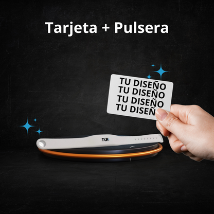 Combo Tarjeta NFC personalizada + Pulsera NFC + Perfil virtual