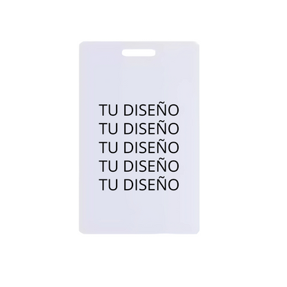 Credencial NFC personalizada con espacio para colgante  (Plastico)